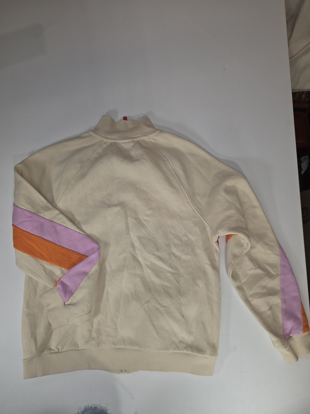 LEGO Full Zip Jacket - Beige with Pink, Red & Orange Stripes S/MED - Picture 13 of 14